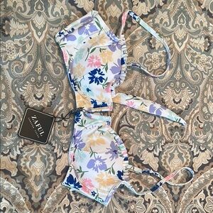Zaful Multicolor Floral Bikini